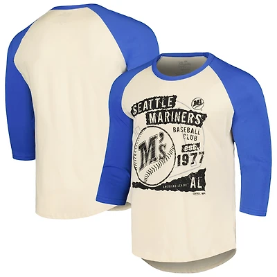 T-shirt raglan à manches 3/4 Majestic Threads pour hommes