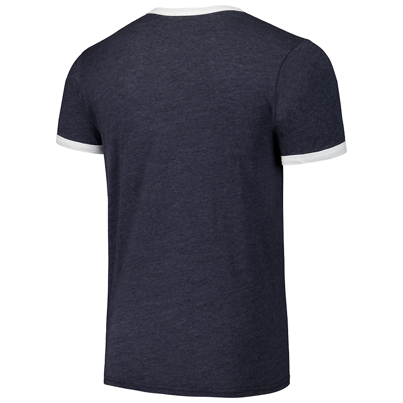 T-shirt tri-mélange Ringer Majestic Threads pour hommes, bleu marine, Seattle Mariners
