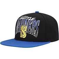 Men's Mitchell & Ness Black Seattle Mariners Rise Up Snapback Hat