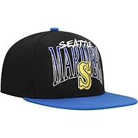 Men's Mitchell & Ness Black Seattle Mariners Rise Up Snapback Hat