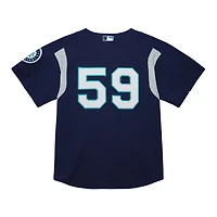 Maillot d'entraînement au bâton bleu marine Mitchell & Ness Felix Hernandez pour homme, collection Cooperstown, des Seattle Mariners