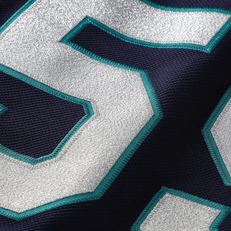 Maillot d'entraînement au bâton Mitchell & Ness Felix Hernandez bleu marine Seattle Mariners Cooperstown Collection pour homme
