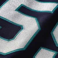 Maillot d'entraînement au bâton Mitchell & Ness Felix Hernandez bleu marine Seattle Mariners Cooperstown Collection pour homme