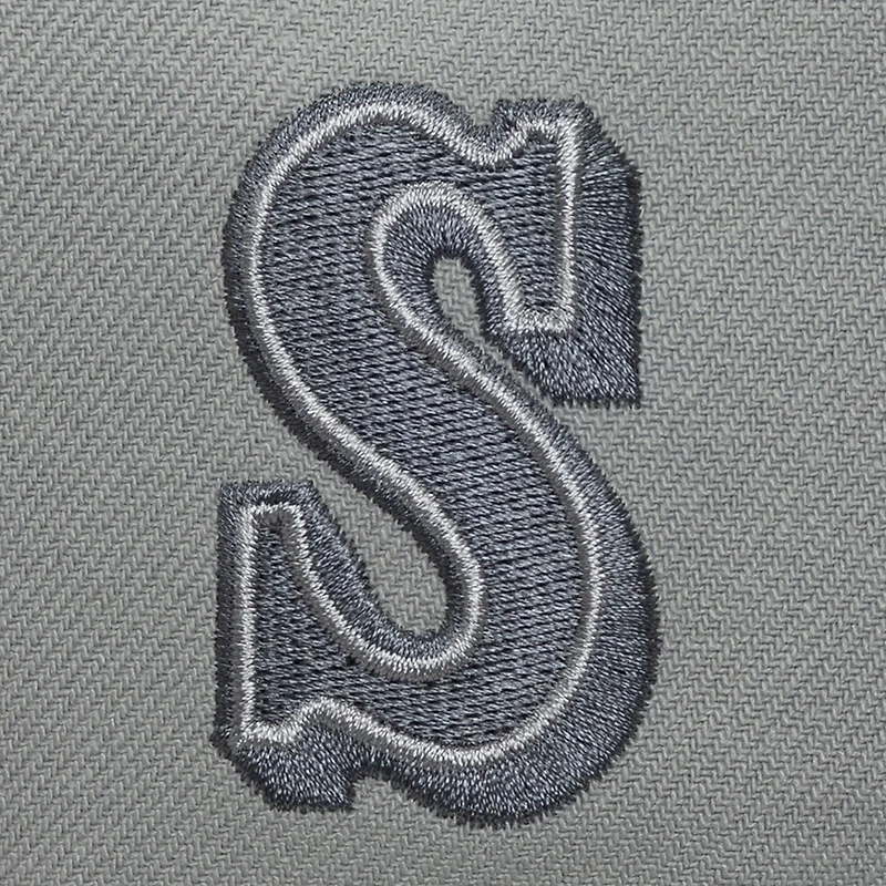 Casquette ajustable Mitchell & Ness grise Seattle Mariners Cooperstown Thunderstorm Head Coach Pro-Crown pour homme