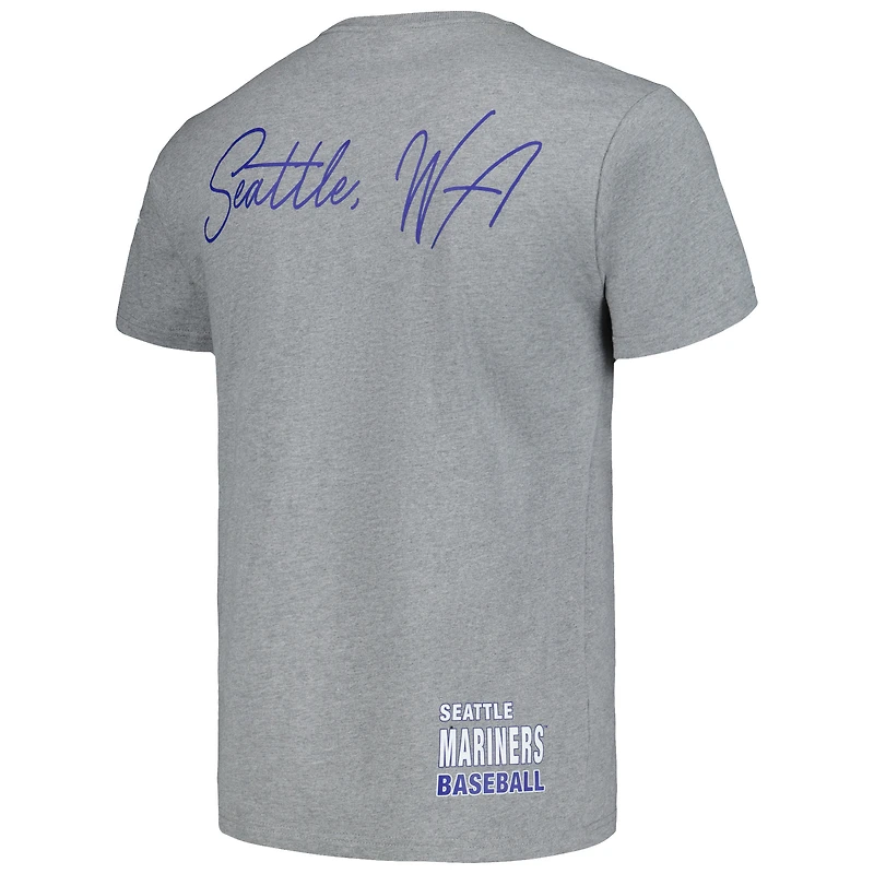 Men's Mitchell & Ness Heather Gray Seattle Mariners Cooperstown Collection City T-Shirt