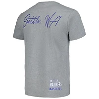 Men's Mitchell & Ness Heather Gray Seattle Mariners Cooperstown Collection City T-Shirt