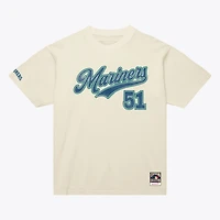 T-shirt Mitchell & Ness Ichiro Suzuki crème Seattle Mariners Cooperstown Collection Throwback avec nom et numéro