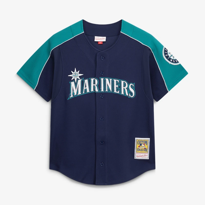 Maillot d'entraînement à la batte Mitchell & Ness Ichiro Suzuki bleu marine Seattle Mariners 2006 Cooperstown pour homme