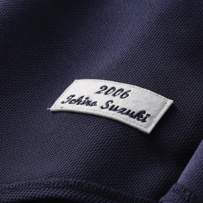 Maillot d'entraînement à la batte Mitchell & Ness Ichiro Suzuki bleu marine Seattle Mariners 2006 Cooperstown pour homme