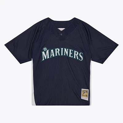 Men's Mitchell & Ness Ichiro Suzuki Navy Seattle Mariners Big Tall Cooperstown Mesh Batting Practice Jersey