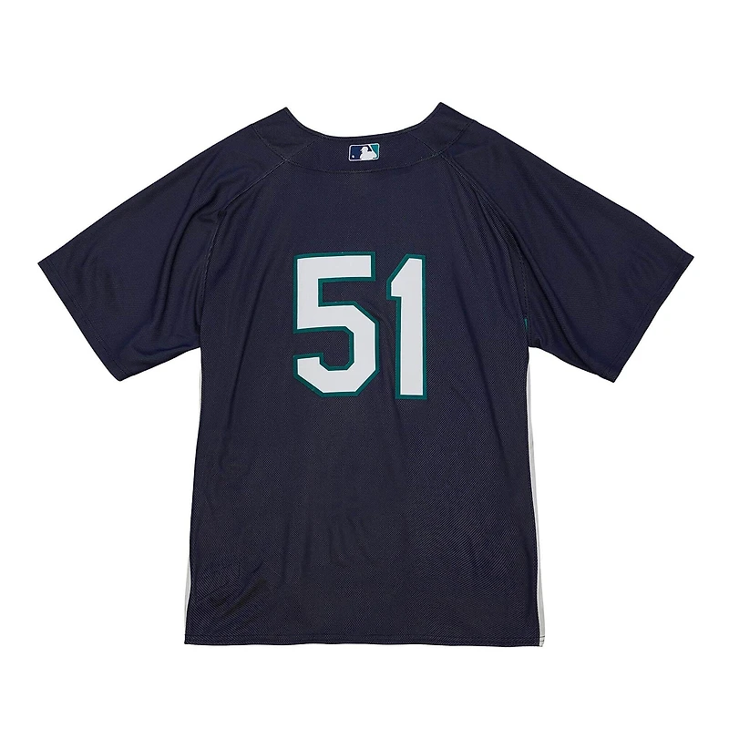Men's Mitchell & Ness Ichiro Suzuki Navy Seattle Mariners Cooperstown Collection Authentic Batting Practice Jersey
