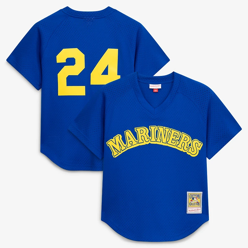 Men's Mitchell & Ness Ken Griffey Jr. Royal Seattle Mariners Authentic Batting Practice Jersey