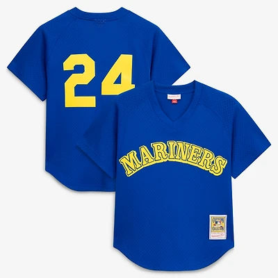 Maillot d'entraînement authentique Mitchell & Ness Ken Griffey Jr. des Royal Seattle Mariners pour hommes