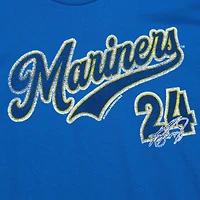 T-shirt de joueur la collection Cooperstown Mitchell & Ness Ken Griffey Jr. Royal Seattle Mariners pour hommes
