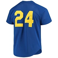 Maillot d'entraînement de frappeur en maille Mitchell & Ness Ken Griffey Jr. Royal Seattle Mariners Cooperstown pour hommes