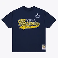 T-shirt Mitchell & Ness bleu marine Seattle Mariners pour homme