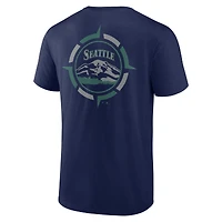 Men's  Navy Seattle Mariners Compass T-Shirt