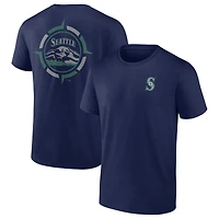 T-shirt bleu marine pour homme avec boussole des Seattle Mariners