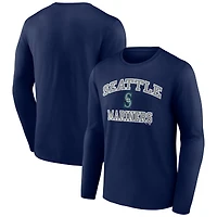Men's  Navy Seattle Mariners Heart & Soul Long Sleeve T-Shirt