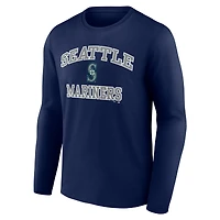 Men's  Navy Seattle Mariners Heart & Soul Long Sleeve T-Shirt