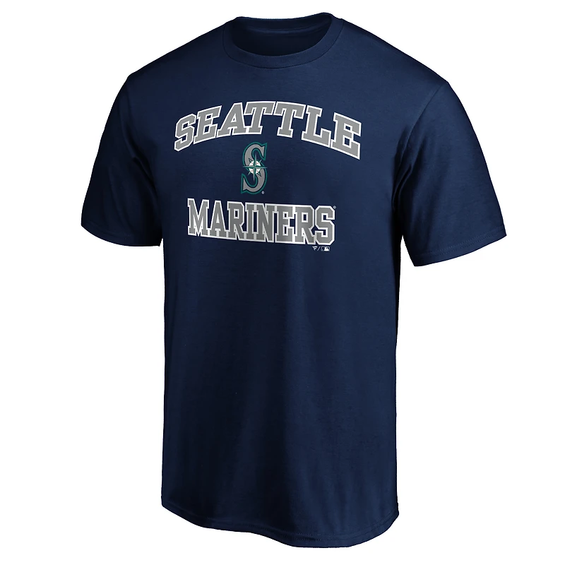 Men's  Navy Seattle Mariners Heart & Soul T-Shirt
