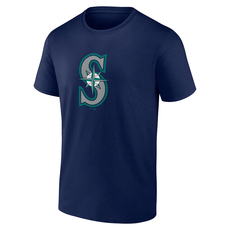 T-shirt bleu marine pour homme avec nom et numéro Jackie Robinson Day des Seattle Mariners