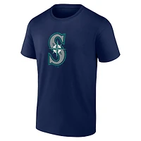 T-shirt bleu marine pour homme avec nom et numéro Jackie Robinson Day des Seattle Mariners