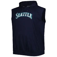 Men's Navy Seattle Mariners Jersey Pullover Muscle Hoodie