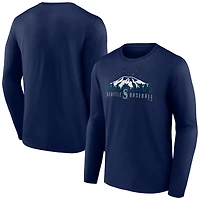 T-shirt à manches longues bleu marine Seattle Mariners Mountains pour homme