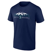 Men's  Navy Seattle Mariners Mountains T-Shirt