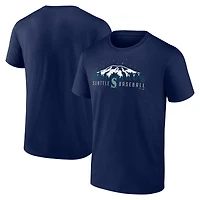 Men's  Navy Seattle Mariners Mountains T-Shirt