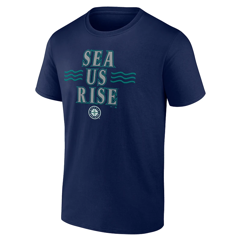 Men's Navy Seattle Mariners Sea Us Rise T-Shirt