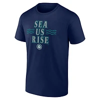 Men's Navy Seattle Mariners Sea Us Rise T-Shirt