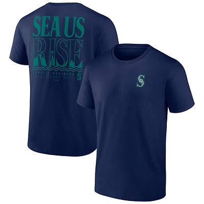 T-shirt bleu marine pour homme des Seattle Mariners