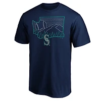 T-shirt bleu marine pour homme, équipe Adrenaline des Seattle Mariners
