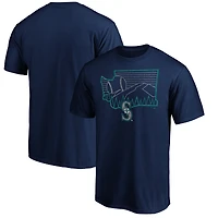 T-shirt bleu marine pour homme, équipe Adrenaline des Seattle Mariners