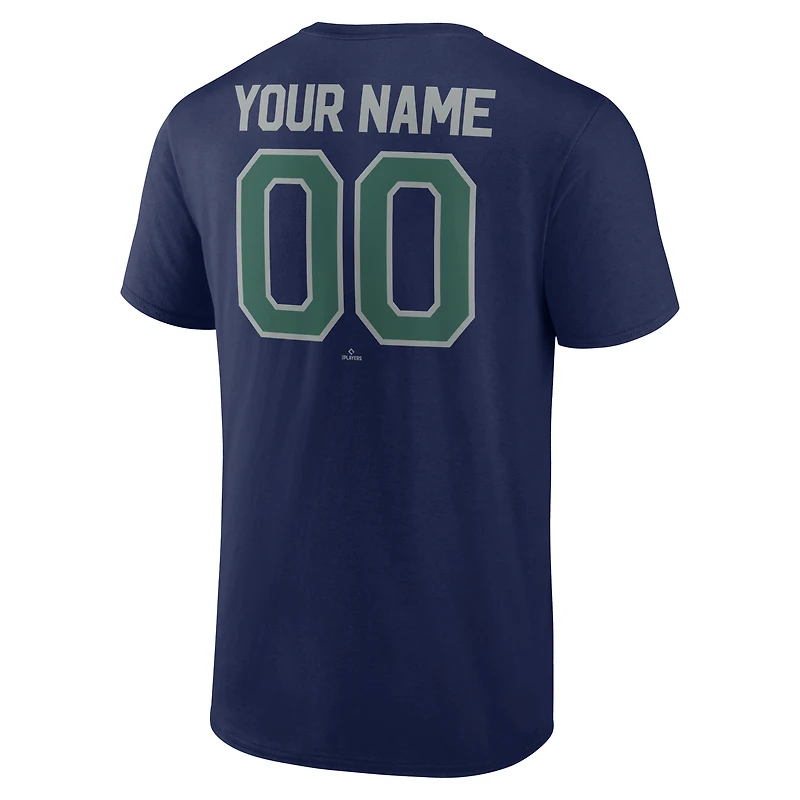 Men's Navy Seattle Mariners Winning Streak Custom T-Shirt