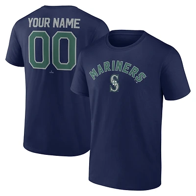 Men's Navy Seattle Mariners Winning Streak Custom T-Shirt