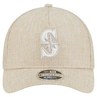 Casquette ajustable 9FORTY en coton tissé beige New Era pour homme, modèle M-Crown A-Frame, des Seattle Mariners