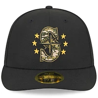 Men's New Era  Black Seattle Mariners 2024 Armed Forces Day Low Profile 59FIFTY Fitted Hat