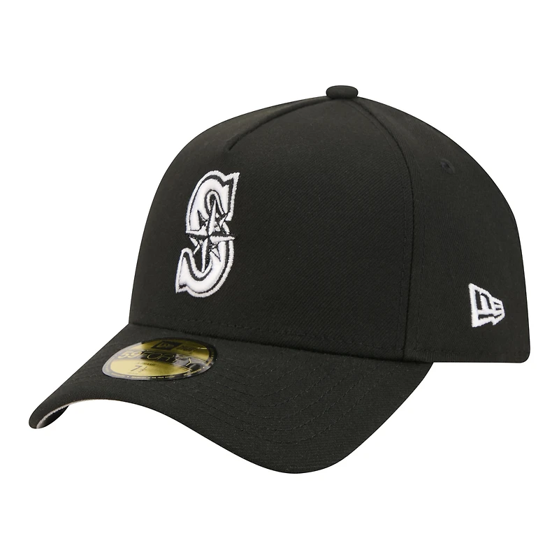 Casquette ajustée New Era 59FORTY noire Seattle Mariners pour homme