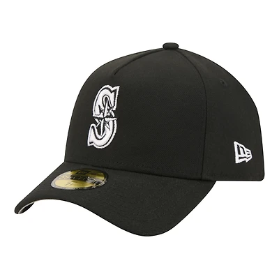 Men's New Era  Black Seattle Mariners A-Frame 59FORTY Fitted Hat