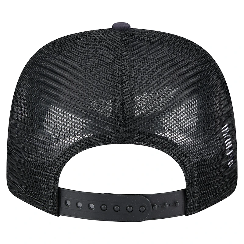 Men's New Era Black Seattle Mariners Adventure Drinks Pattern 9SEVENTY Stretch-Snap Hat