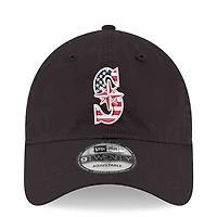 Men's New Era Black Seattle Mariners America 250 9TWENTY Adjustable Hat