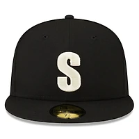 Casquette ajustée New Era noire Seattle Mariners Authentic Collection 59FIFTY pour homme