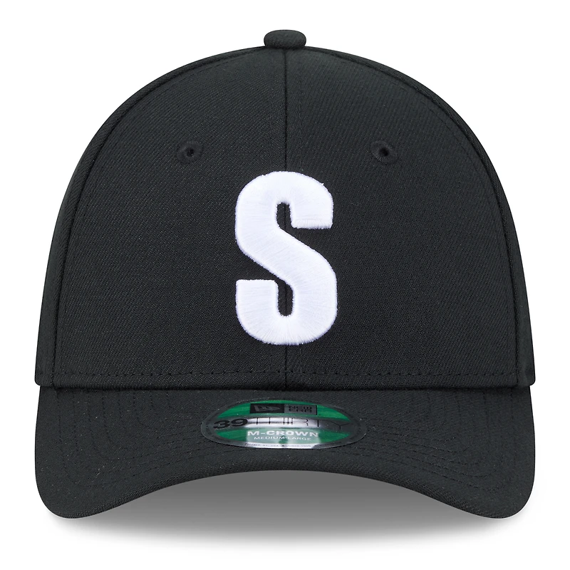 Men's New Era Blue Seattle Mariners Player Replica 39THIRTY M-Crown Flex Hat