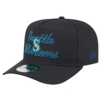Casquette snapback 9FIFTY A-Frame noire à point de chaînette des Mariners de Seattle de New Era pour homme
