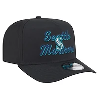Casquette snapback 9FIFTY A-Frame noire à point de chaînette des Mariners de Seattle de New Era pour homme