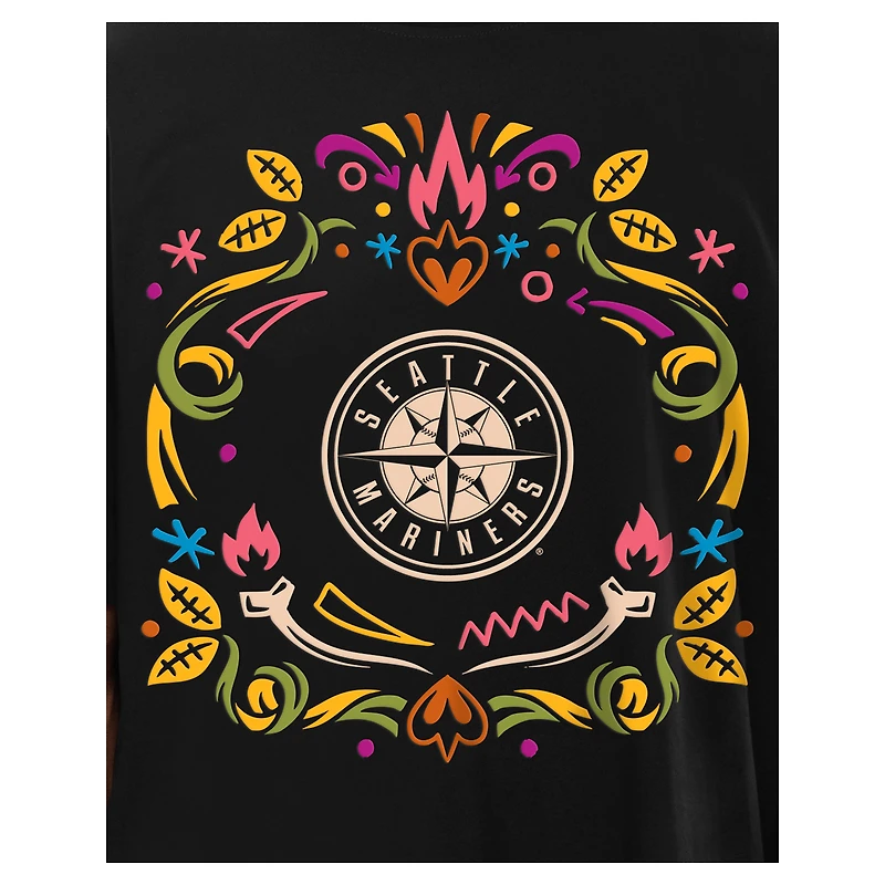 Men's New Era Black Seattle Mariners Día de los Muertos T-Shirt
