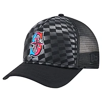 Casquette ajustable 9FORTY A-Frame M-Crown Trucker pour homme New Era noire Seattle Mariners Gradient